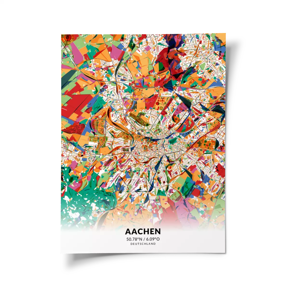 Poster Aachen Im Stil Kandinsky UrbanMapDesign