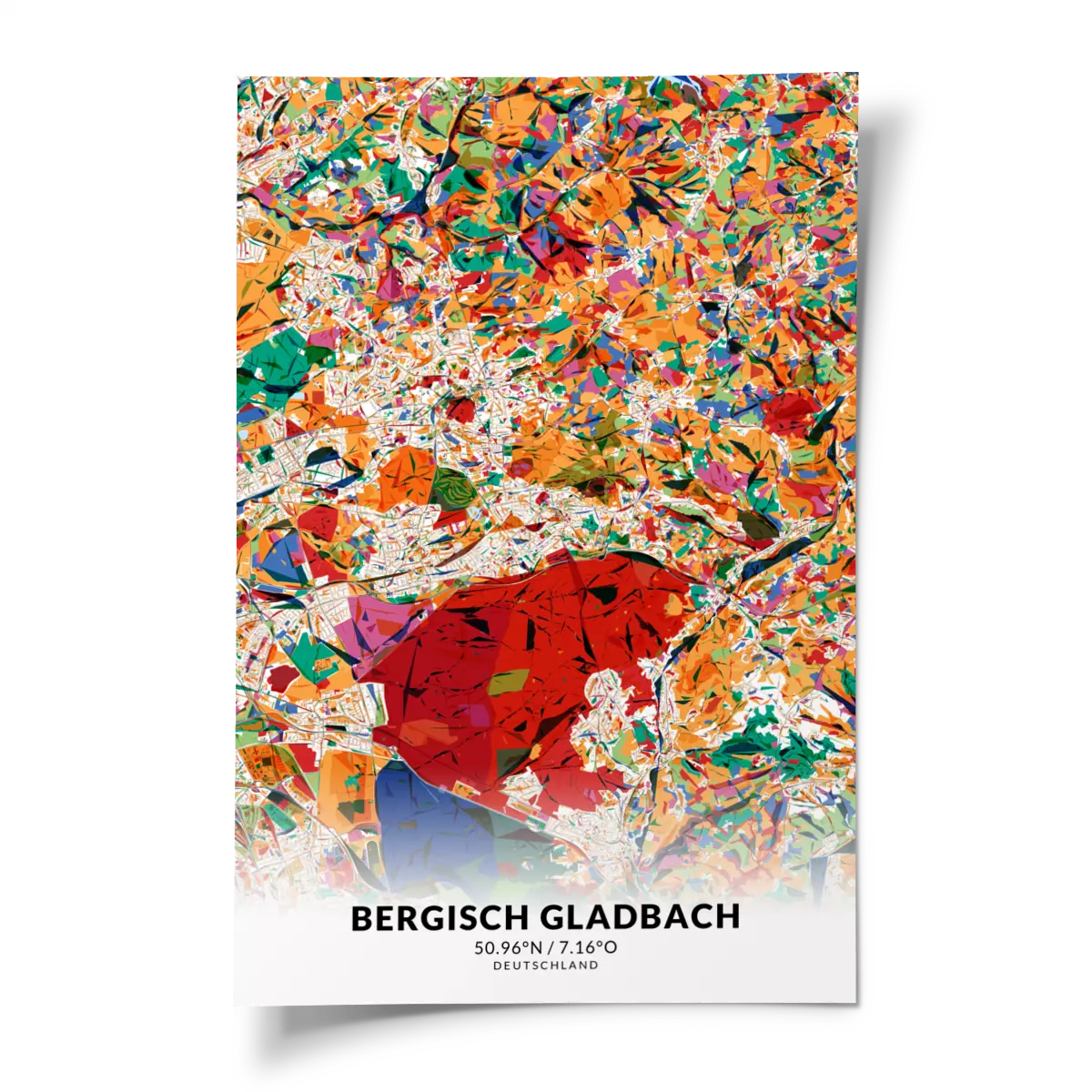 Poster Bergisch Gladbach Im Stil Kandinsky UrbanMapDesign