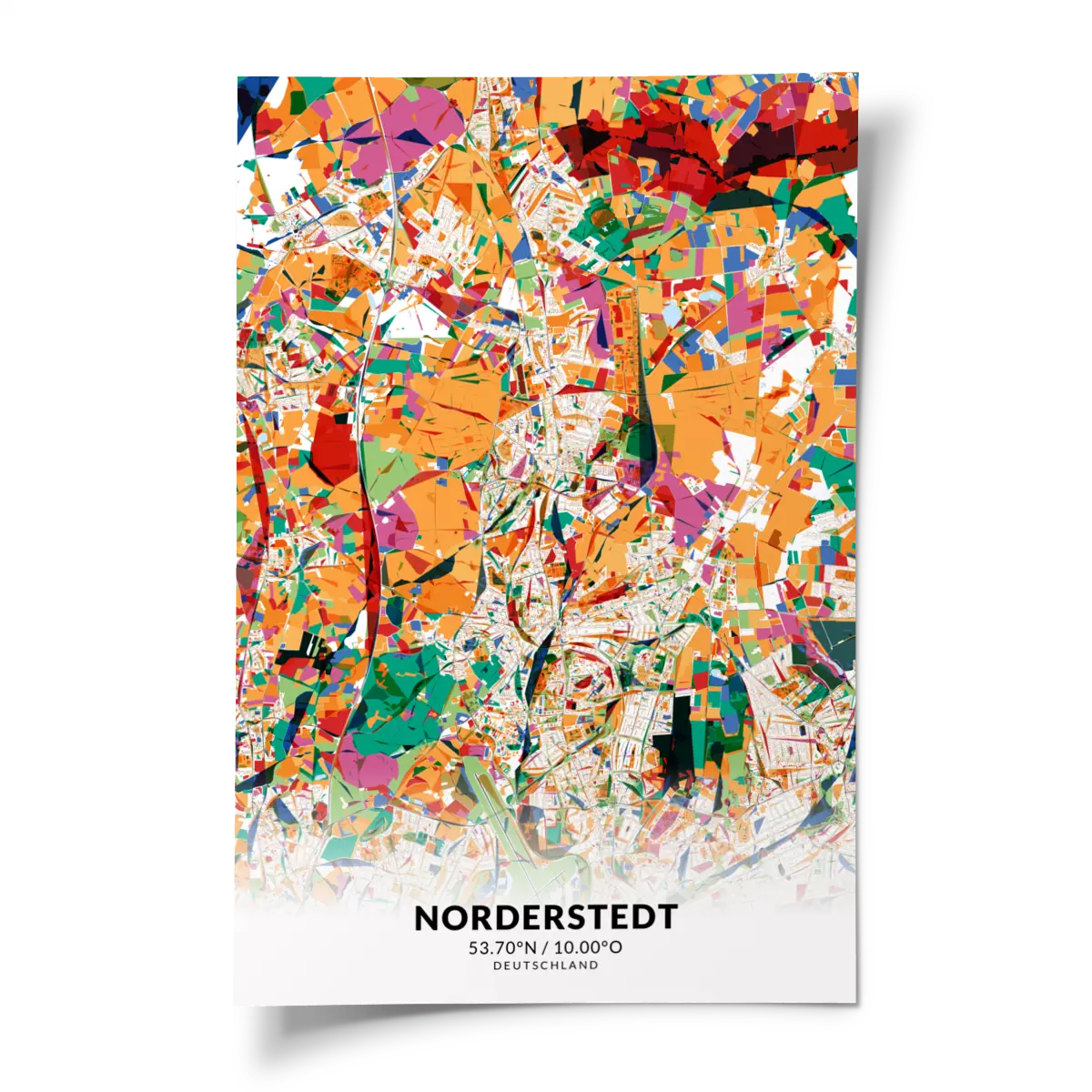 Poster Norderstedt Im Stil Kandinsky UrbanMapDesign