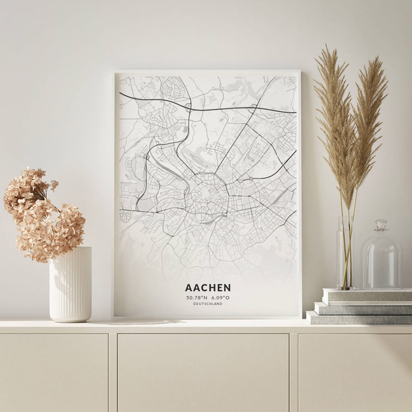 City-Map Aachen im Stil Elegant