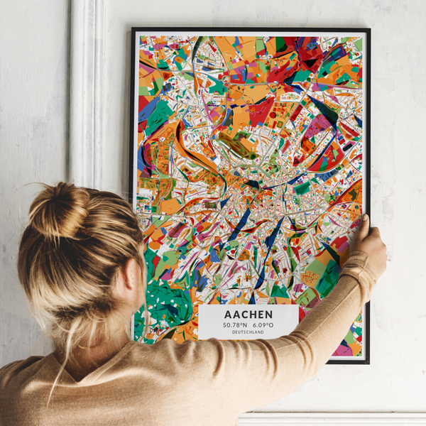City-Map Aachen im Stil Kandinsky City-Map Aachen im Stil Kandinsky
