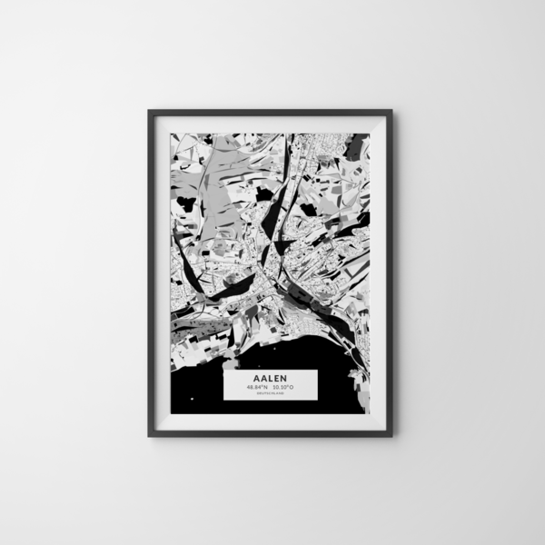 City-Map Aalen im Stil Kandinsky