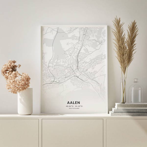 City-Map Aalen im Stil Elegant City-Map Aalen im Stil Elegant