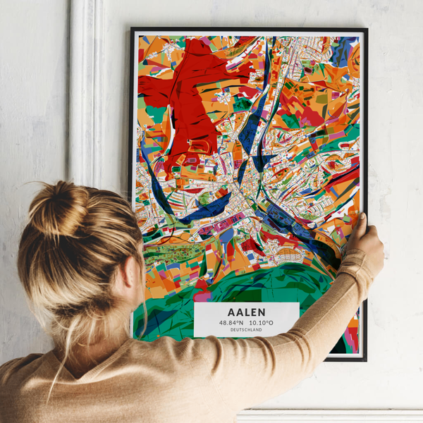 City-Map Aalen im Stil Kandinsky City-Map Aalen im Stil Kandinsky