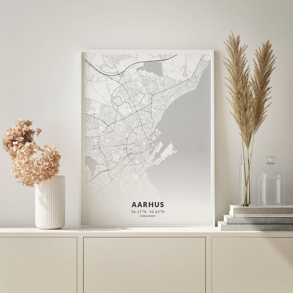 City-Map Aarhus im Stil Elegant City-Map Aarhus im Stil Elegant
