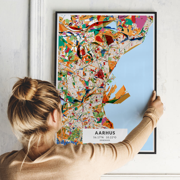 City-Map Aarhus im Stil Kandinsky City-Map Aarhus im Stil Kandinsky