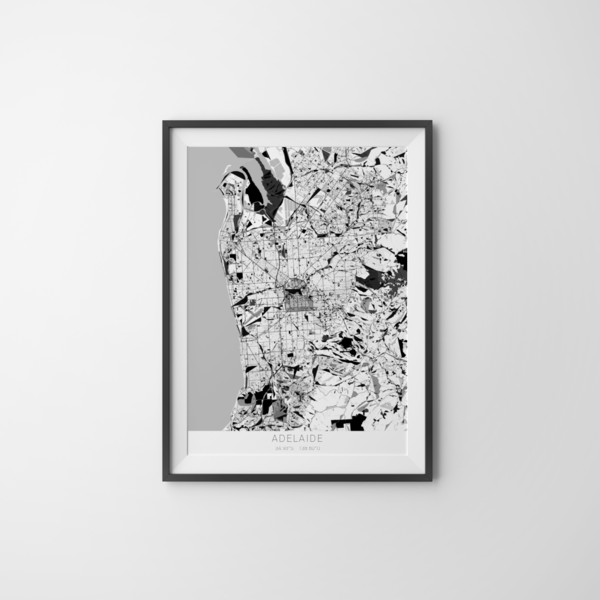 City-Map Adelaide im Stil Kandinsky