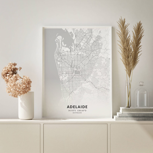 City-Map Adelaide im Stil Elegant