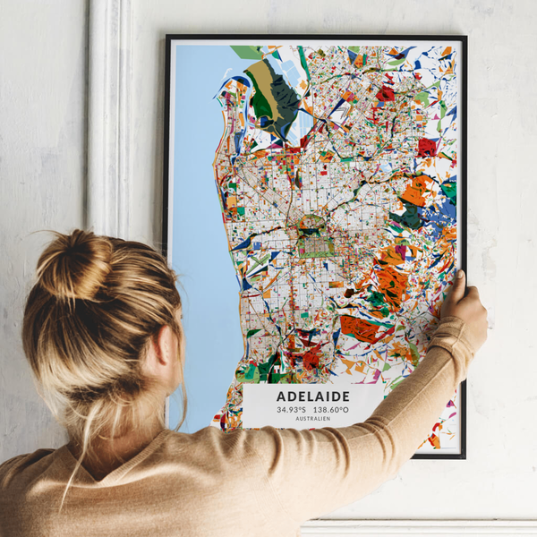 City-Map Adelaide im Stil Kandinsky City-Map Adelaide im Stil Kandinsky