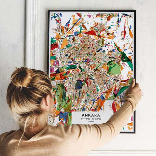 City-Map Ankara im Stil Kandinsky City-Map Ankara im Stil Kandinsky