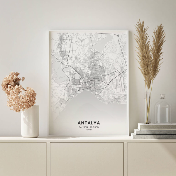 City-Map Antalya im Stil Elegant