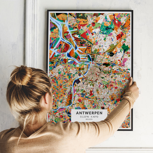 City-Map Antwerpen im Stil Kandinsky City-Map Antwerpen im Stil Kandinsky