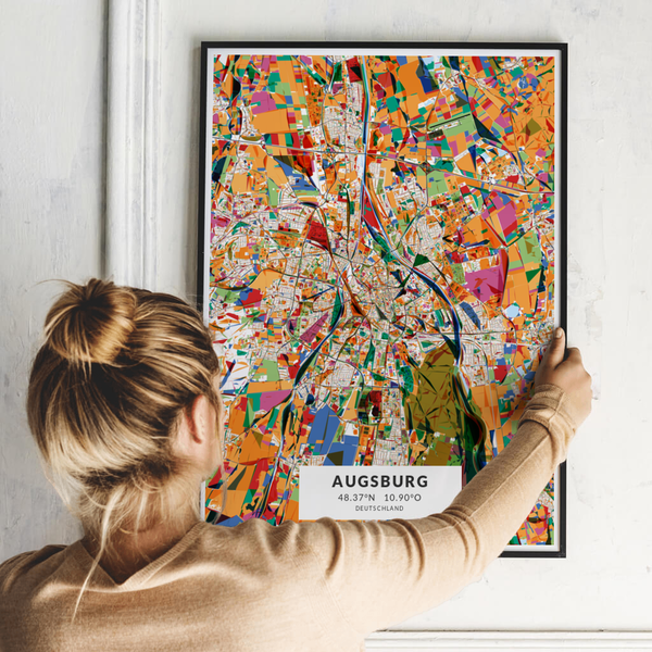 City-Map Augsburg im Stil Kandinsky City-Map Augsburg im Stil Kandinsky