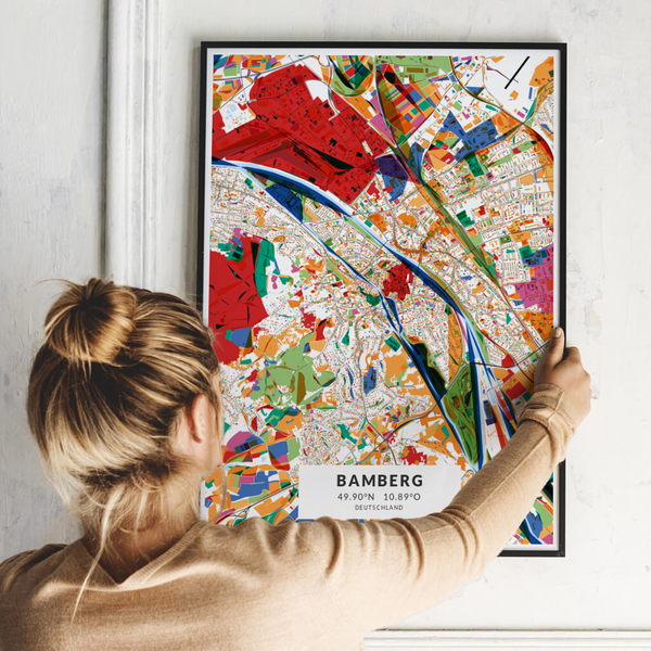 City-Map Bamberg im Stil Kandinsky City-Map Bamberg im Stil Kandinsky