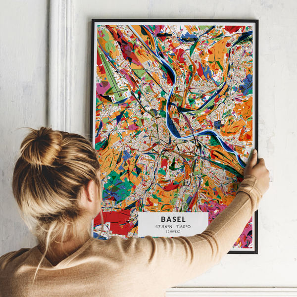 City-Map Basel im Stil Kandinsky City-Map Basel im Stil Kandinsky