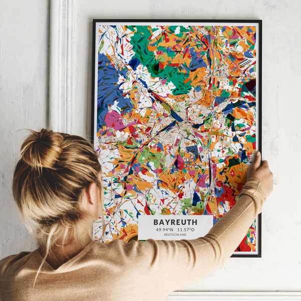 City-Map Bayreuth im Stil Kandinsky