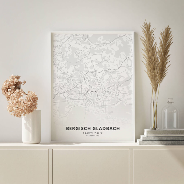 City-Map Bergisch Gladbach im Stil Elegant