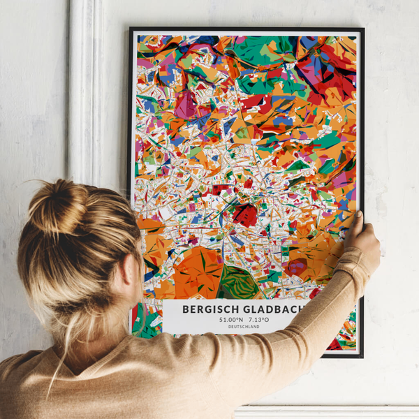 City-Map Bergisch Gladbach im Stil Kandinsky City-Map Bergisch Gladbach im Stil Kandinsky