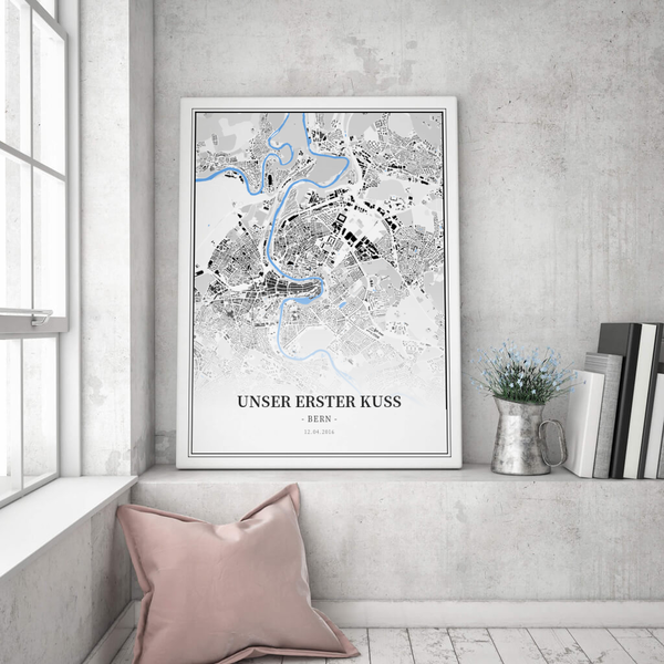 Stadtkarte Bern im Stil Schwarzplan Stadtkarte Bern im Stil Schwarzplan