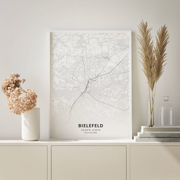 City-Map Bielefeld im Stil Elegant
