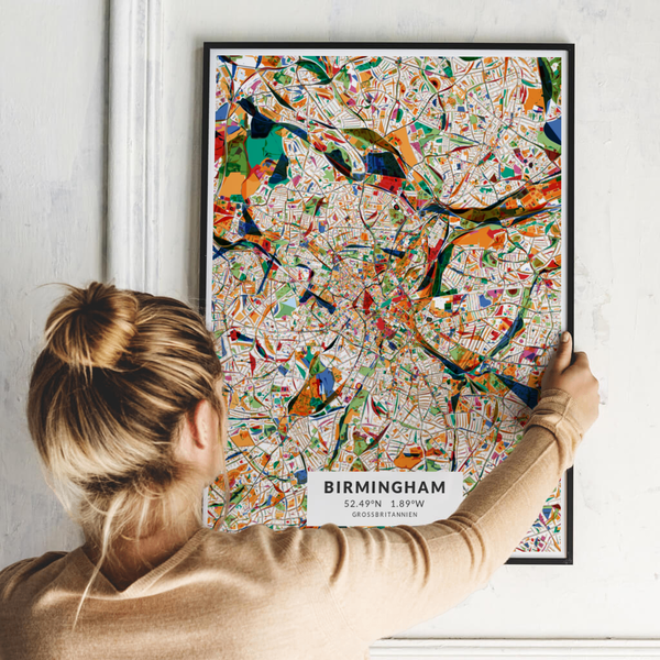 City-Map Birmingham im Stil Kandinsky City-Map Birmingham im Stil Kandinsky