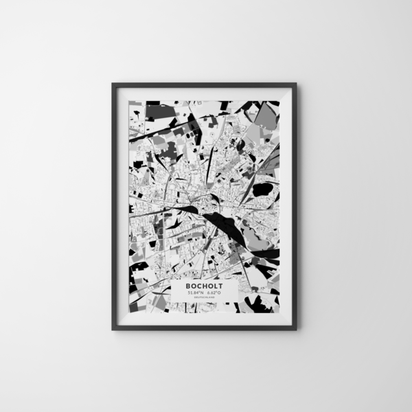 City-Map Bocholt im Stil Kandinsky