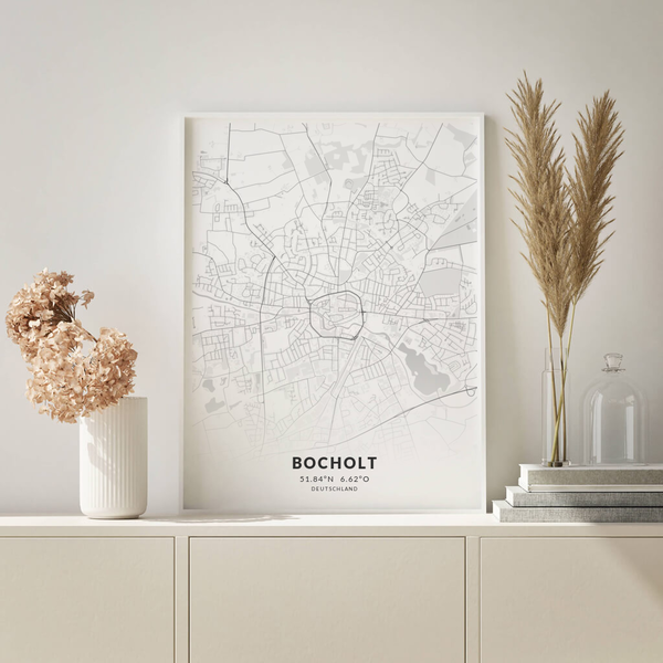 City-Map Bocholt im Stil Elegant City-Map Bocholt im Stil Elegant