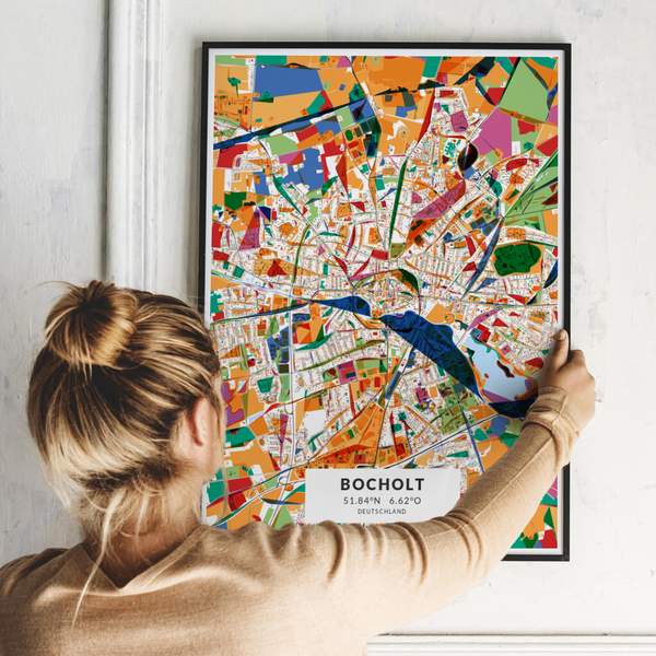 City-Map Bocholt im Stil Kandinsky City-Map Bocholt im Stil Kandinsky