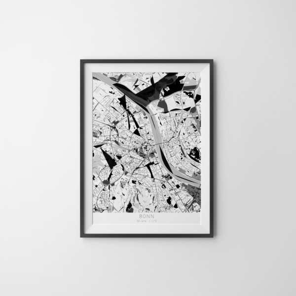 City-Map Bonn im Stil Kandinsky City-Map Bonn im Stil Kandinsky