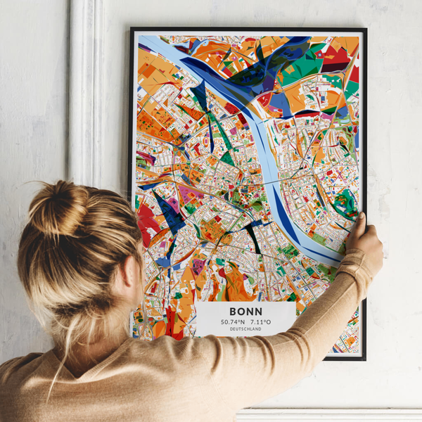 City-Map Bonn im Stil Kandinsky City-Map Bonn im Stil Kandinsky