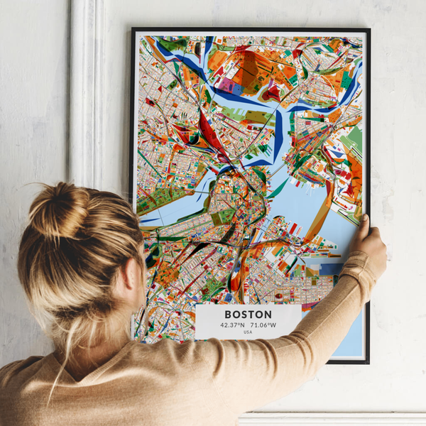 City-Map Boston im Stil Kandinsky City-Map Boston im Stil Kandinsky