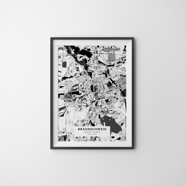 City-Map Braunschweig im Stil Kandinsky