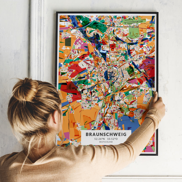 City-Map Braunschweig im Stil Kandinsky City-Map Braunschweig im Stil Kandinsky