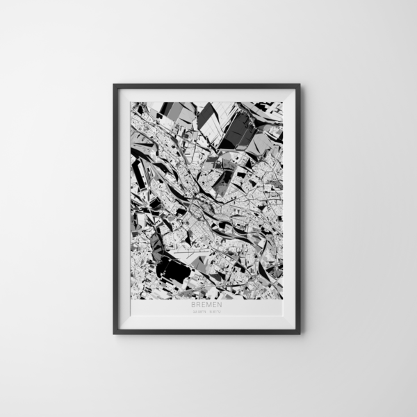 City-Map Bremen im Stil Kandinsky City-Map Bremen im Stil Kandinsky