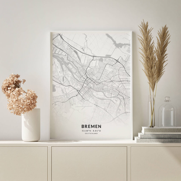 City-Map Bremen im Stil Elegant City-Map Bremen im Stil Elegant