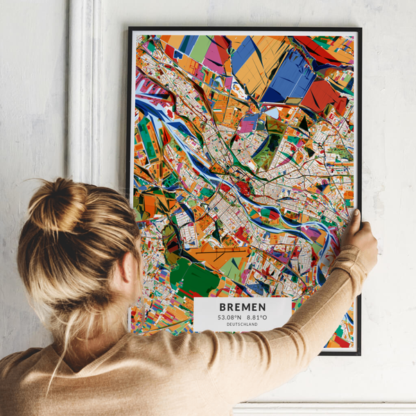City-Map Bremen im Stil Kandinsky City-Map Bremen im Stil Kandinsky