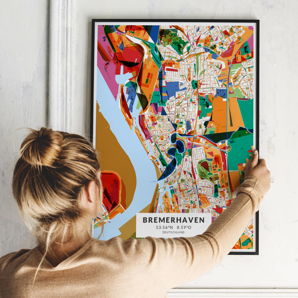 City-Map Bremerhaven im Stil Kandinsky City-Map Bremerhaven im Stil Kandinsky