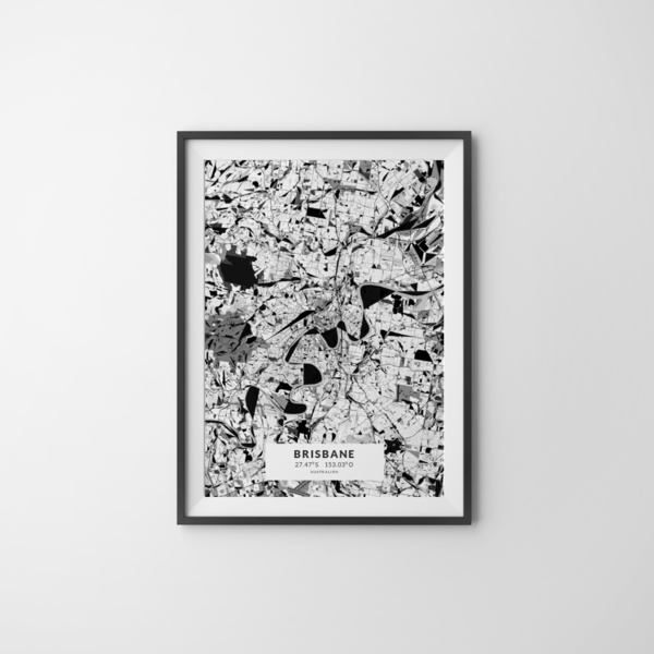 City-Map Brisbane im Stil Kandinsky City-Map Brisbane im Stil Kandinsky