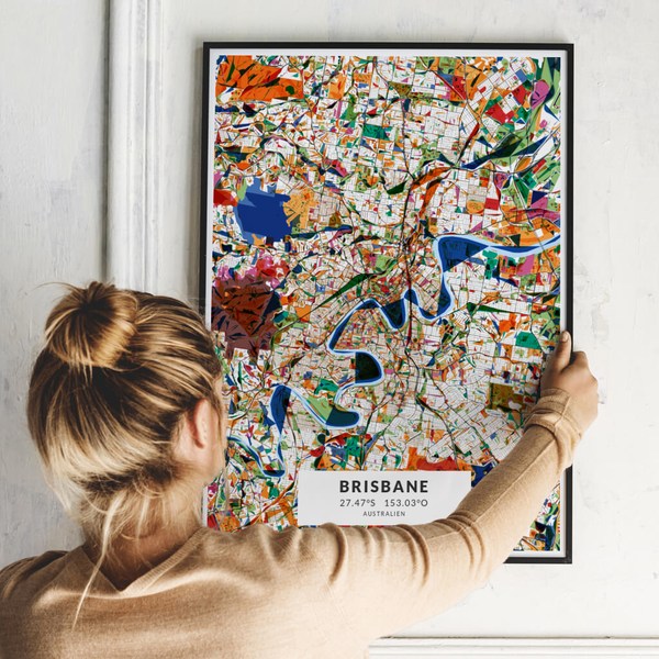 City-Map Brisbane im Stil Kandinsky City-Map Brisbane im Stil Kandinsky