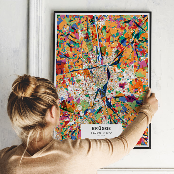 City-Map Brügge im Stil Kandinsky City-Map Brügge im Stil Kandinsky
