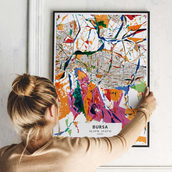 City-Map Bursa im Stil Kandinsky City-Map Bursa im Stil Kandinsky