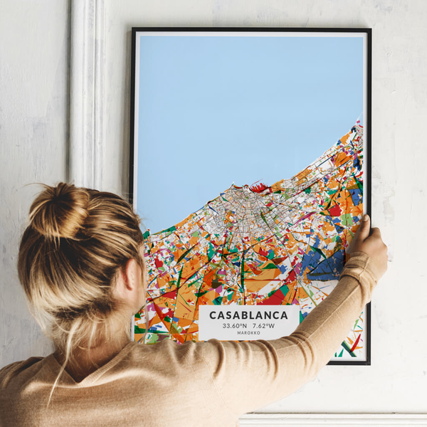 City-Map Casablanca im Stil Kandinsky City-Map Casablanca im Stil Kandinsky
