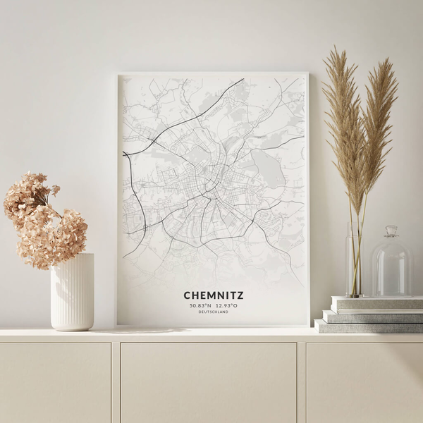 City-Map Chemnitz im Stil Elegant