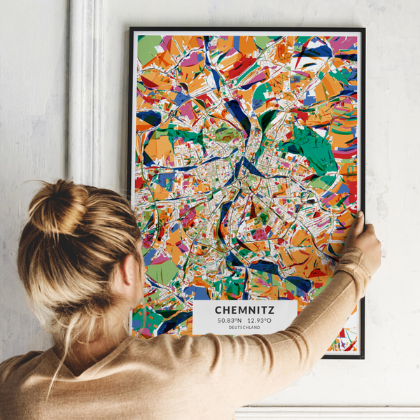 City-Map Chemnitz im Stil Kandinsky City-Map Chemnitz im Stil Kandinsky