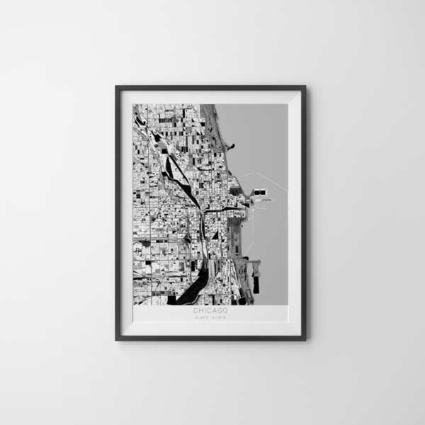 City-Map Chicago im Stil Kandinsky City-Map Chicago im Stil Kandinsky