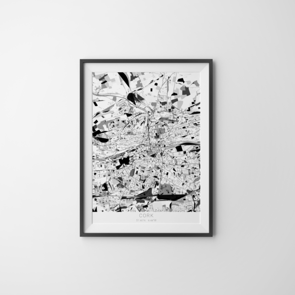City-Map Cork im Stil Kandinsky City-Map Cork im Stil Kandinsky