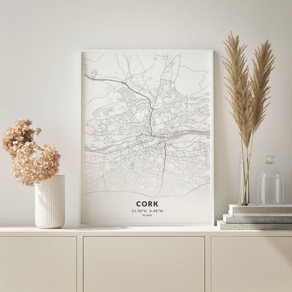 City-Map Cork im Stil Elegant
