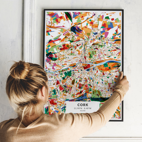 City-Map Cork im Stil Kandinsky City-Map Cork im Stil Kandinsky