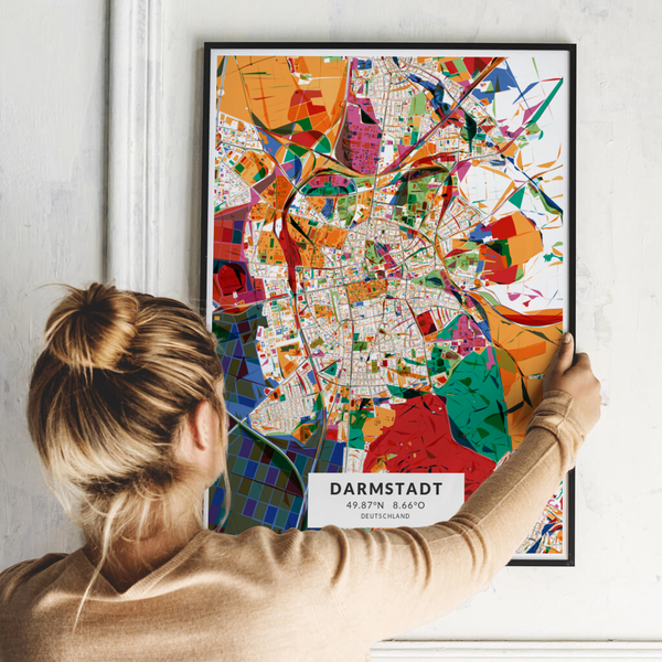 City-Map Darmstadt im Stil Kandinsky City-Map Darmstadt im Stil Kandinsky
