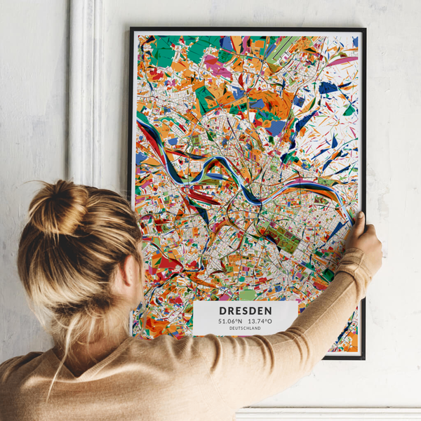 City-Map Dresden im Stil Kandinsky City-Map Dresden im Stil Kandinsky